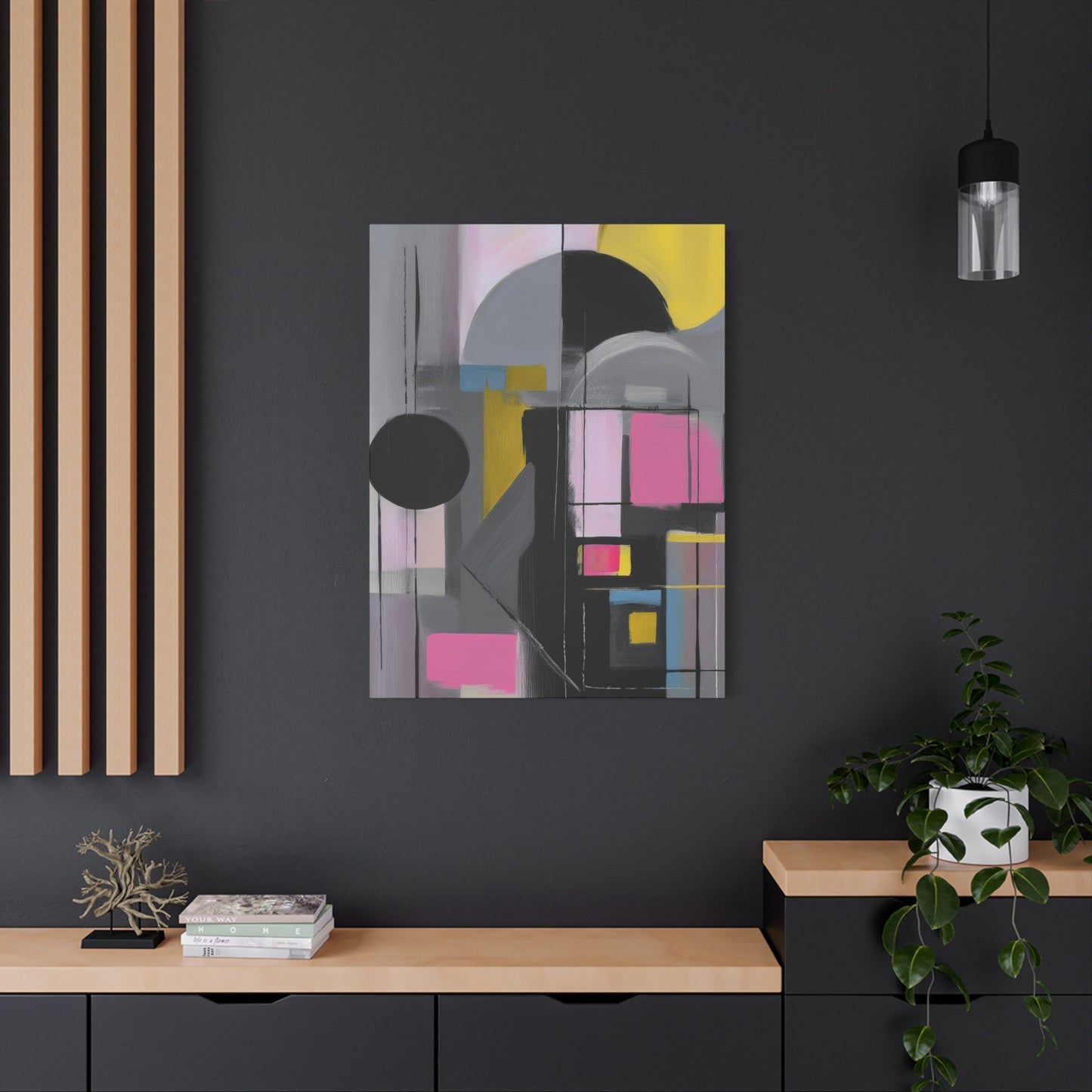 Abstract Geometric Painting Print Canvas 20x24,20x30,24x30 24x32,24x36,30x40 32x48,36x48,40x60 Pine-Wood Inner Frame ABS-37