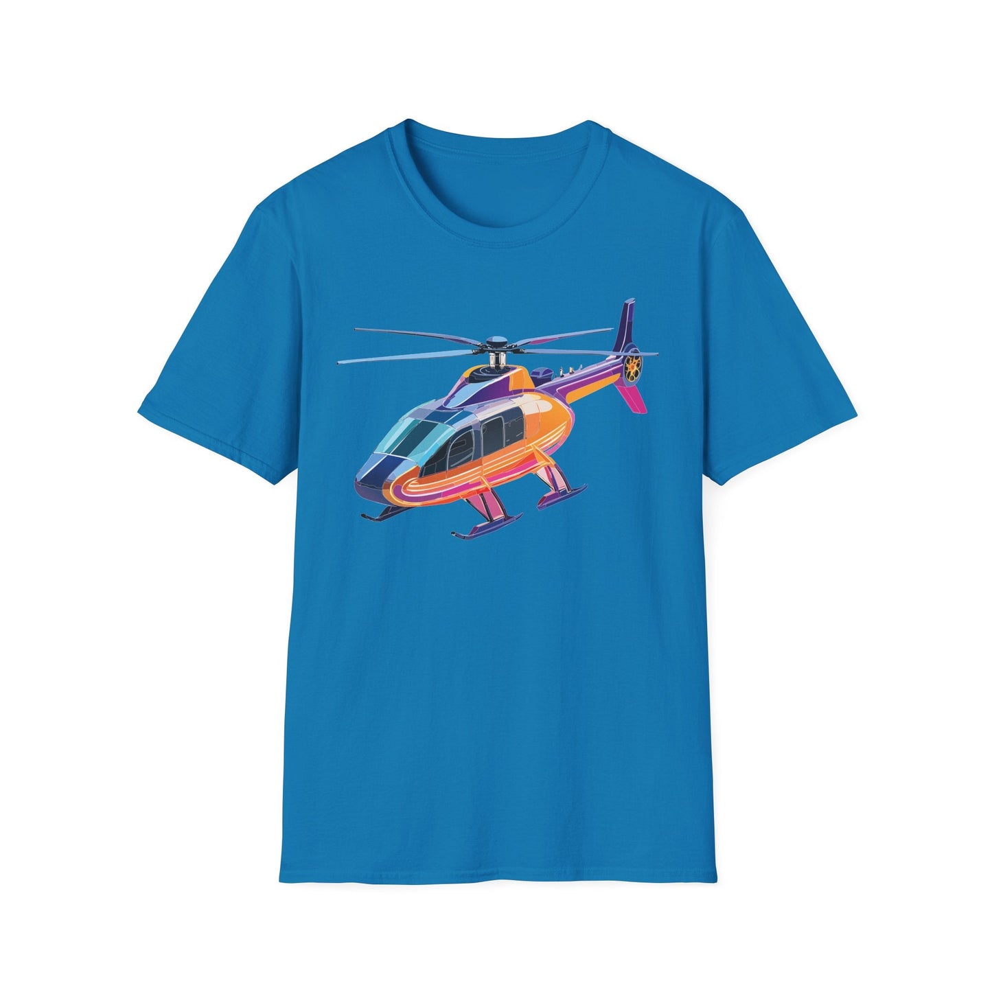 Chopper Helicopter Shirt Unisex Tee Gildan Softstyle 64000 Lightweight 100 Percent Cotton