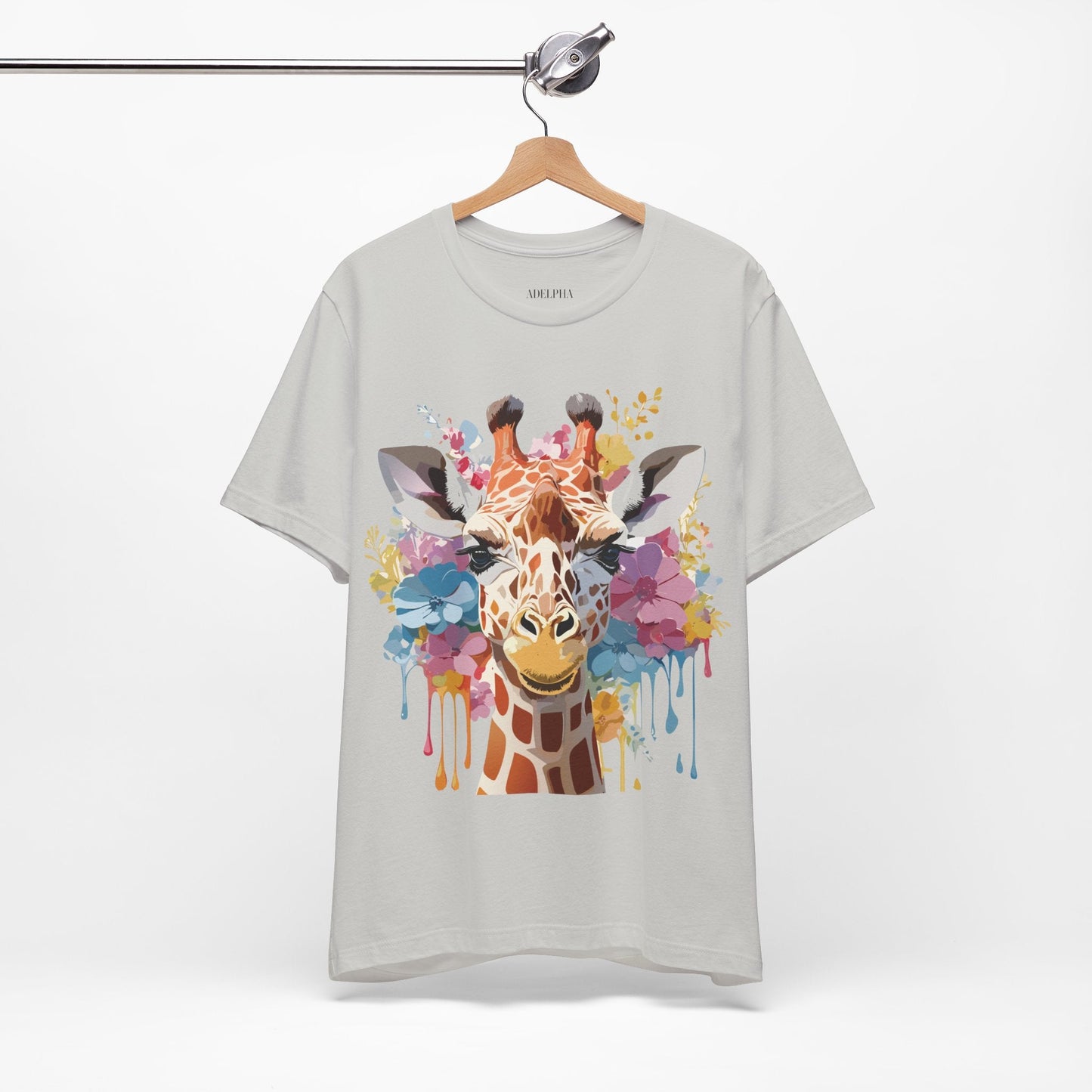 Adelpha Giraffe Graphic Tee Unisex Vintage Inspired Artwork Jersey Short Sleeve