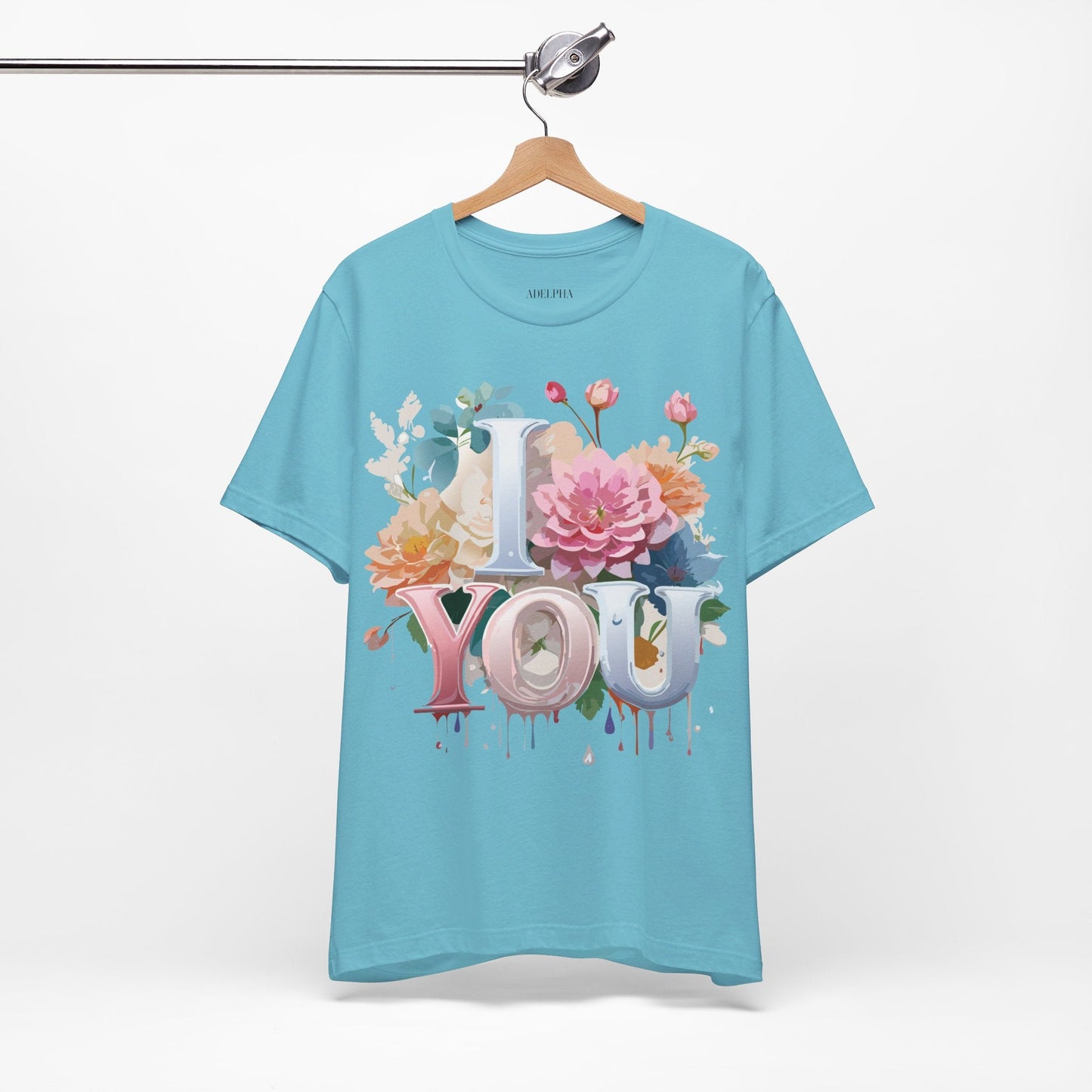 Valentine Day Graphic Unisex 100 Cotton Vintage Artwork with Love and Flower Design Tee 8