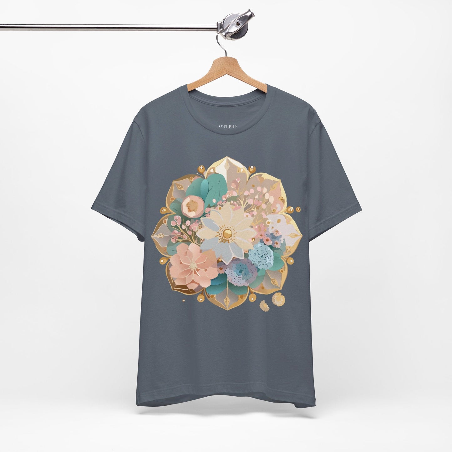 Mandala Graphic Unisex 100 Cotton Vintage Floral Artwork Tee 14