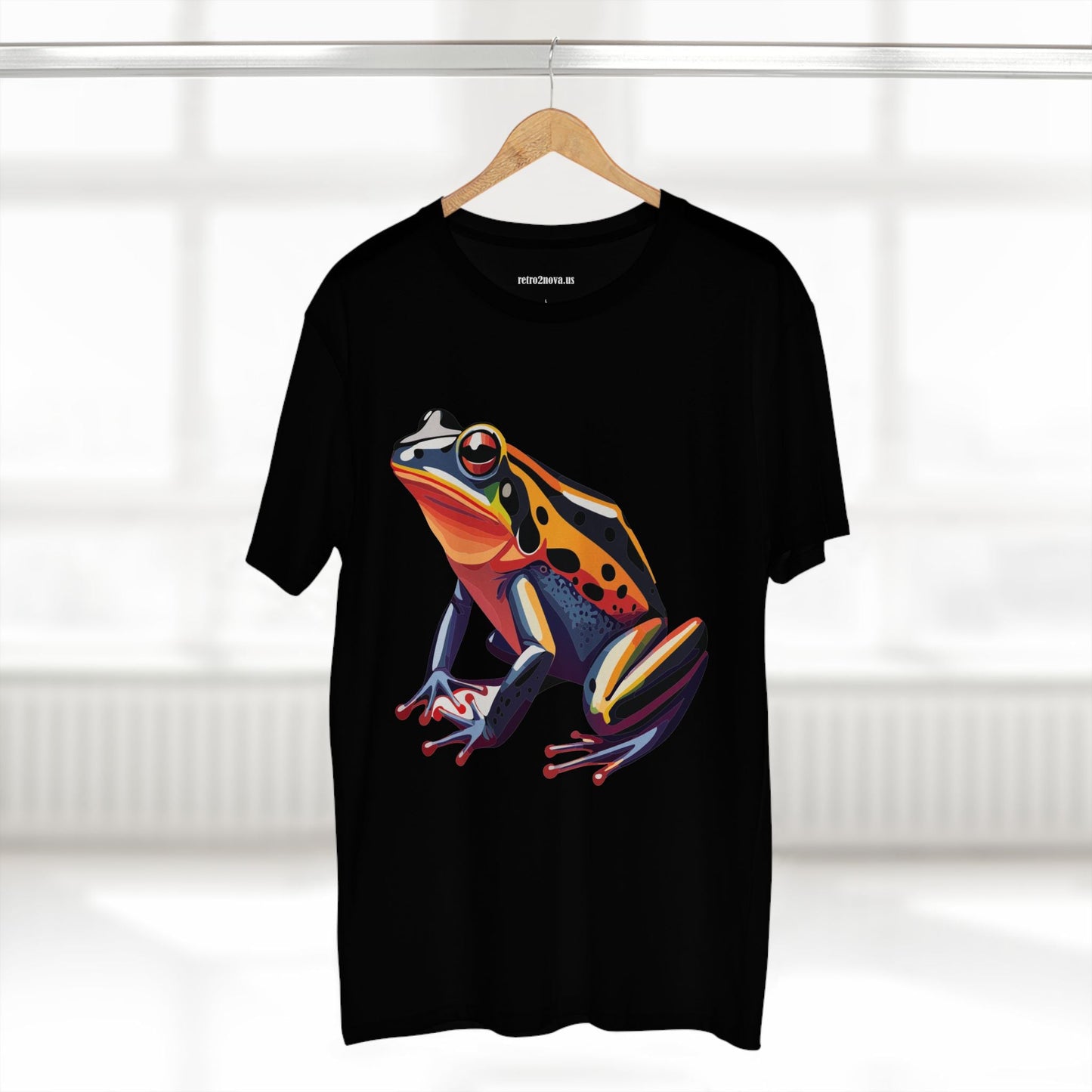 Unisex Frog Animal Shirt Premium Cotton Tee With Original Art Design Retro2Nova Exclusive Art Collection