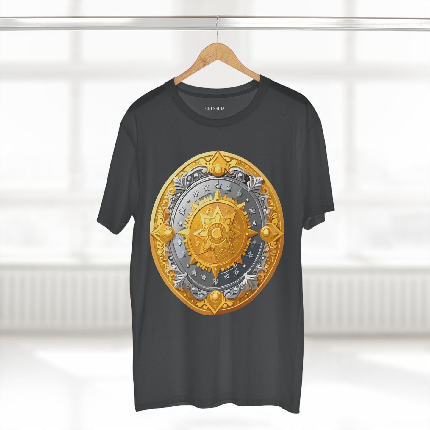 Antique Gold Coin Graphic Design T-Shirt Unisex 100 Cotton With Golden Print Artwork Tee 23