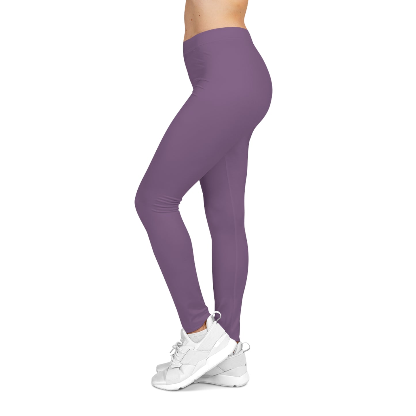 Dusty Lavender Color Women's Poly-Span Casual Leggings XS-2XL