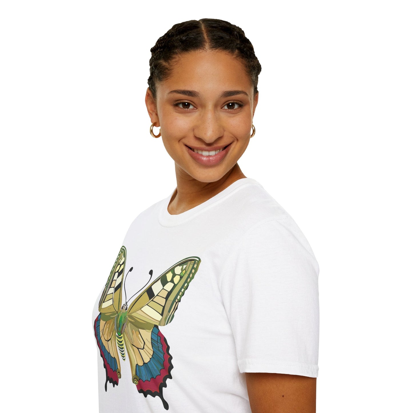 Butterfly T Shirt Unisex Monarch Design Soft Cotton Gildan 64000 Short Sleeve Tee