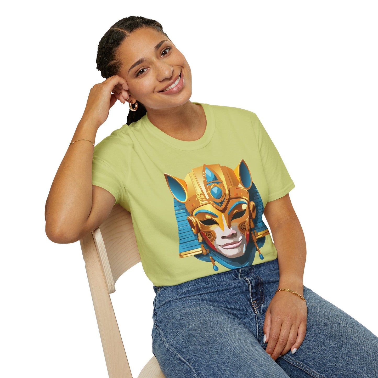 Mask Tee Shirt Unisex Gildan SoftStyle 64000 Cotton T Shirt Masquerade Design Art Graphic