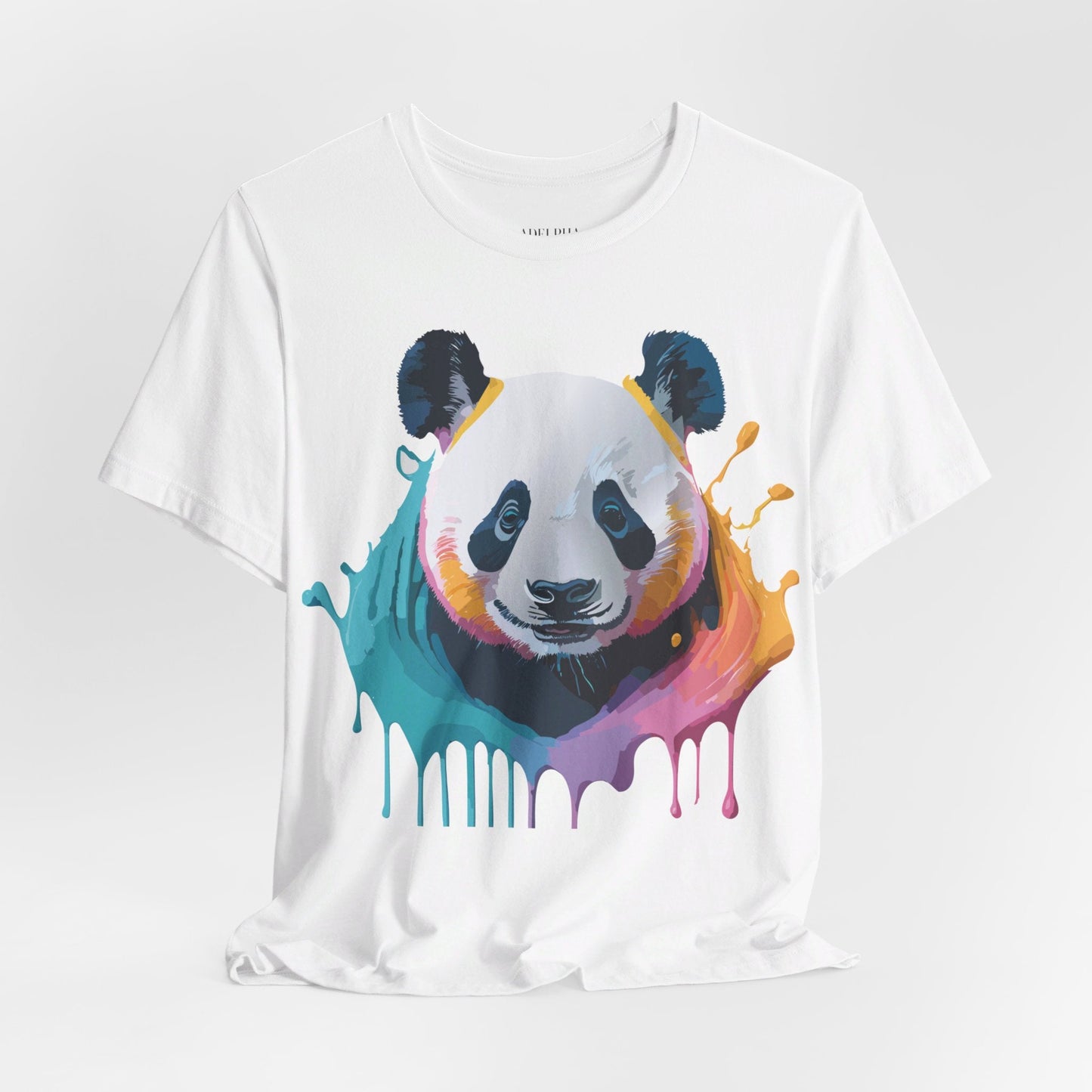Panda Shirt Unisex Graphic Tee Vintage Inspired Art by Adelpha Premium Jersey Short Sleeve