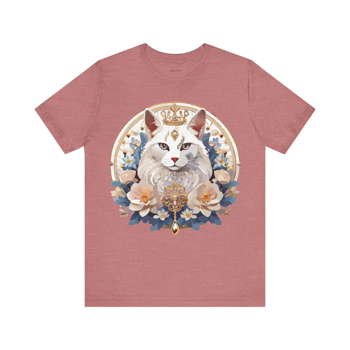 Medallion Graphic Unisex Cotton Bella+Canvas Tee with Floral Art Design m61
