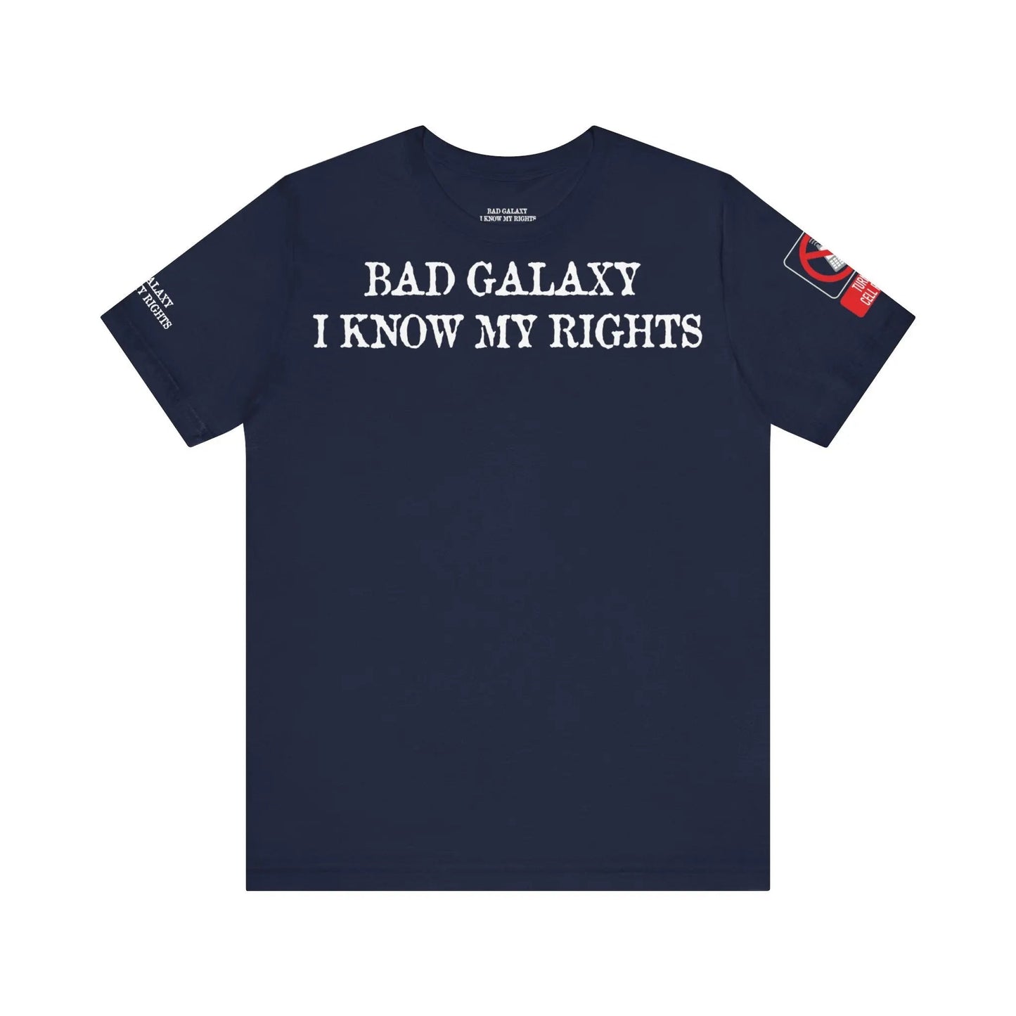 Red Stamp Tee Shirt 100 Percent Cotton From Bad Galaxy Eco Friendly Inks Made To Order In USA