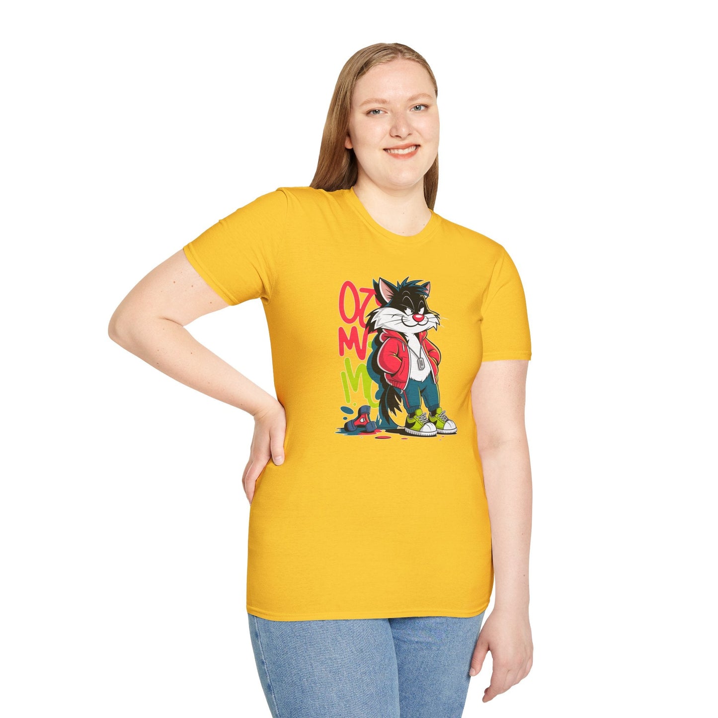 Cartoon T Shirt With Animals And Animation Tee For Unisex Softstyle Gildan 64000