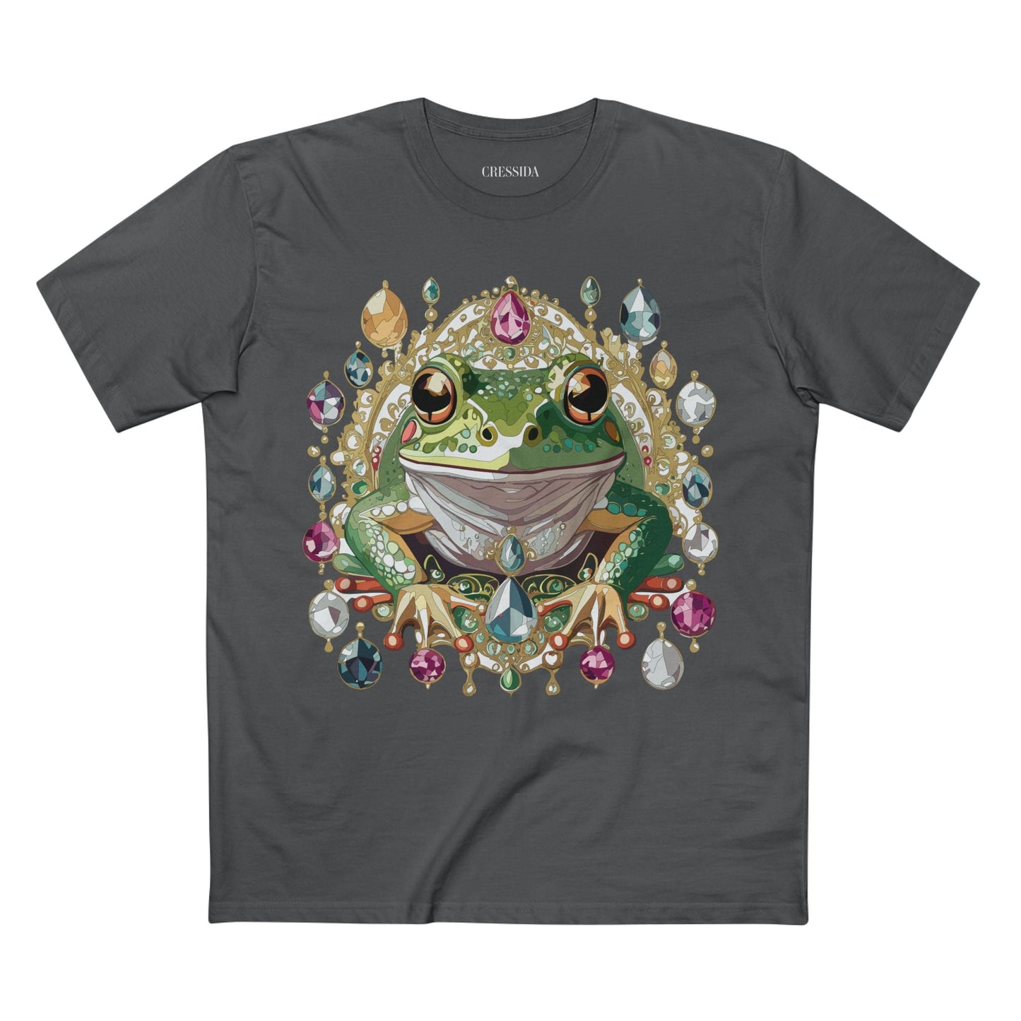 Frog Graphic Unisex 100 Cotton Tee With Unique Animal Golden Medallion Art Design 27