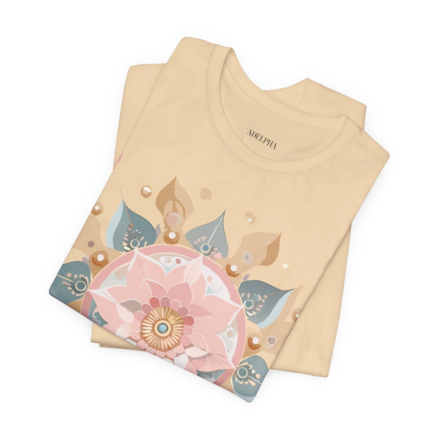 Mandala Shirt Unisex Graphic Tee By Adelpha With Vintage Inspired Artwork Short Sleeve Jersey