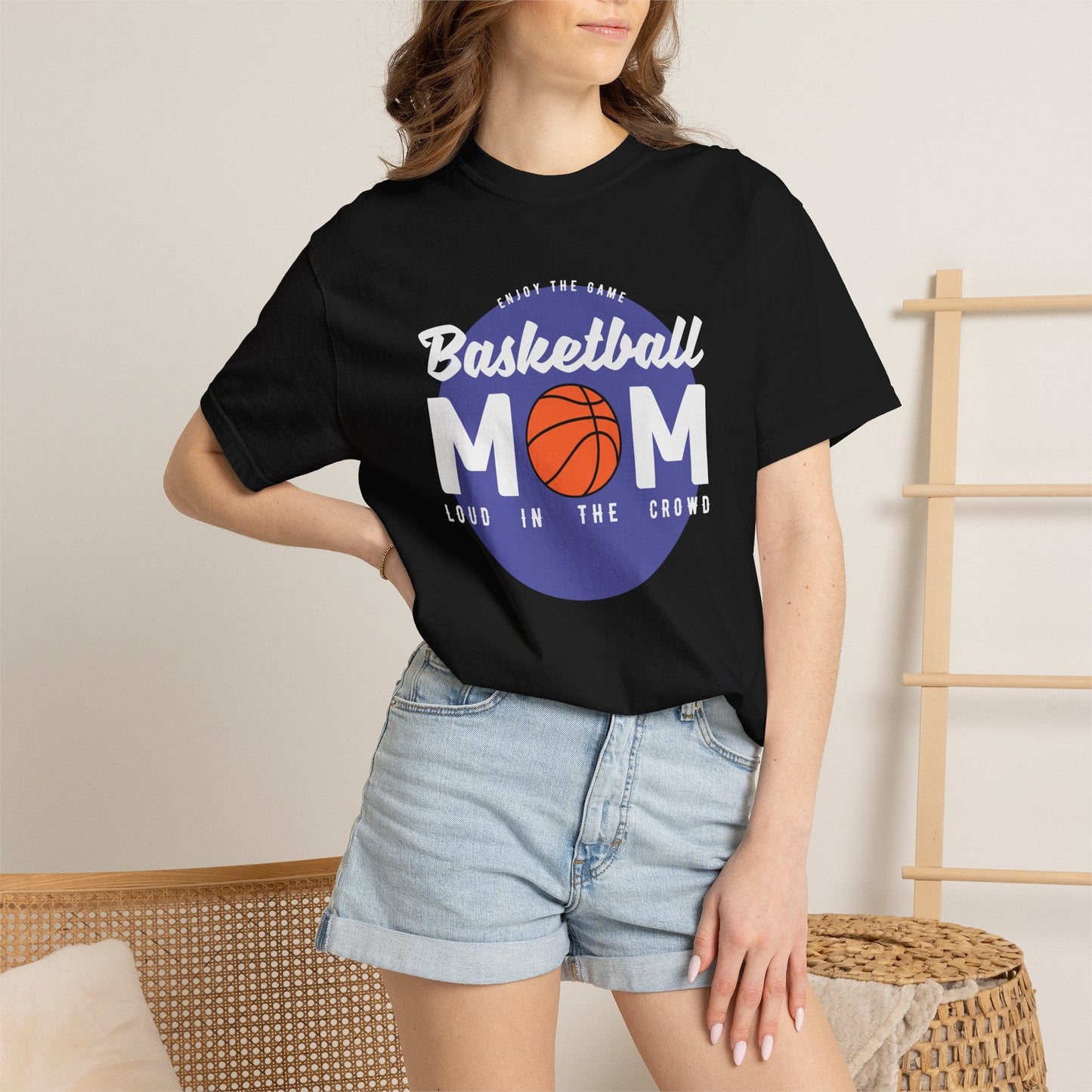 Basketball Mom T-shirt Mother's Day Mama Tee Unisex Comfort Colors Garment-Dyed Cotton h31