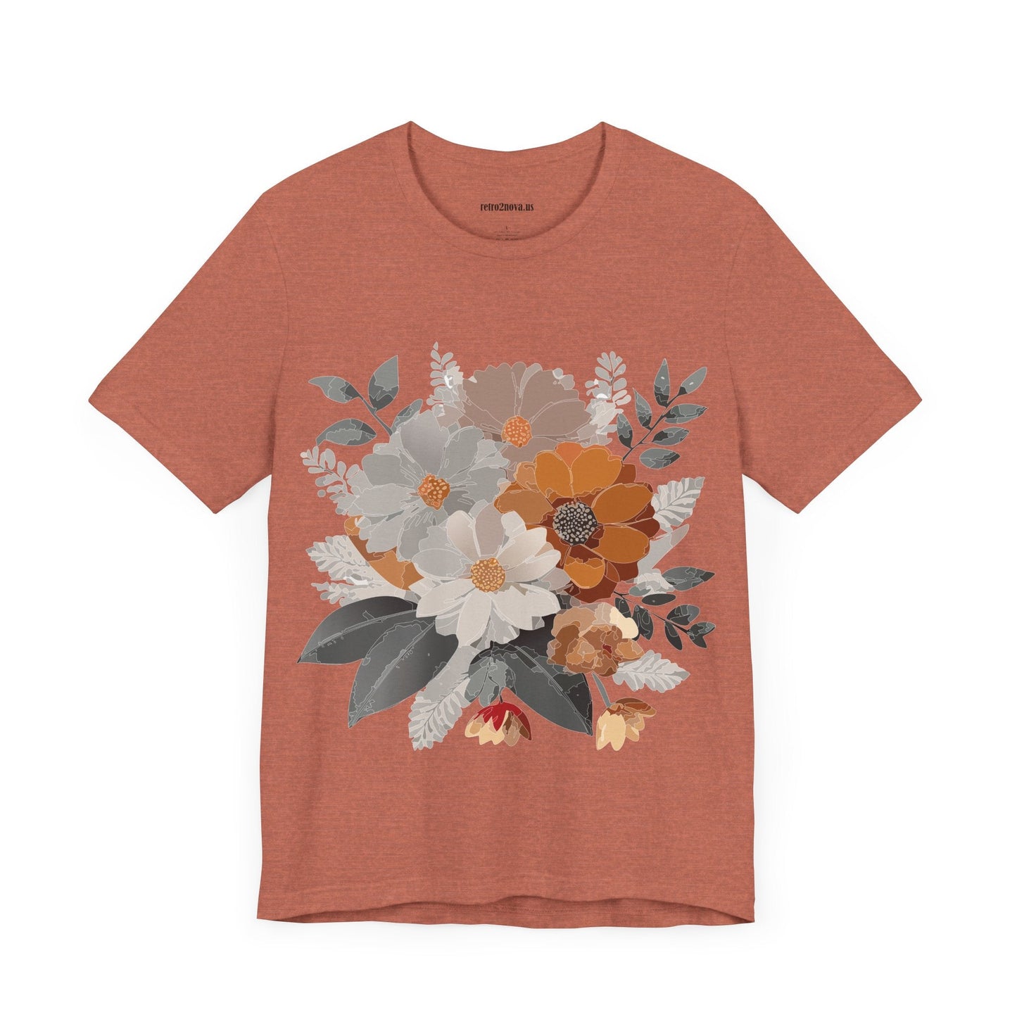 Flowers Shirt Floral Shirt Unisex Tee Lightweight Jersey Short Sleeve Floral Print Free Shipping