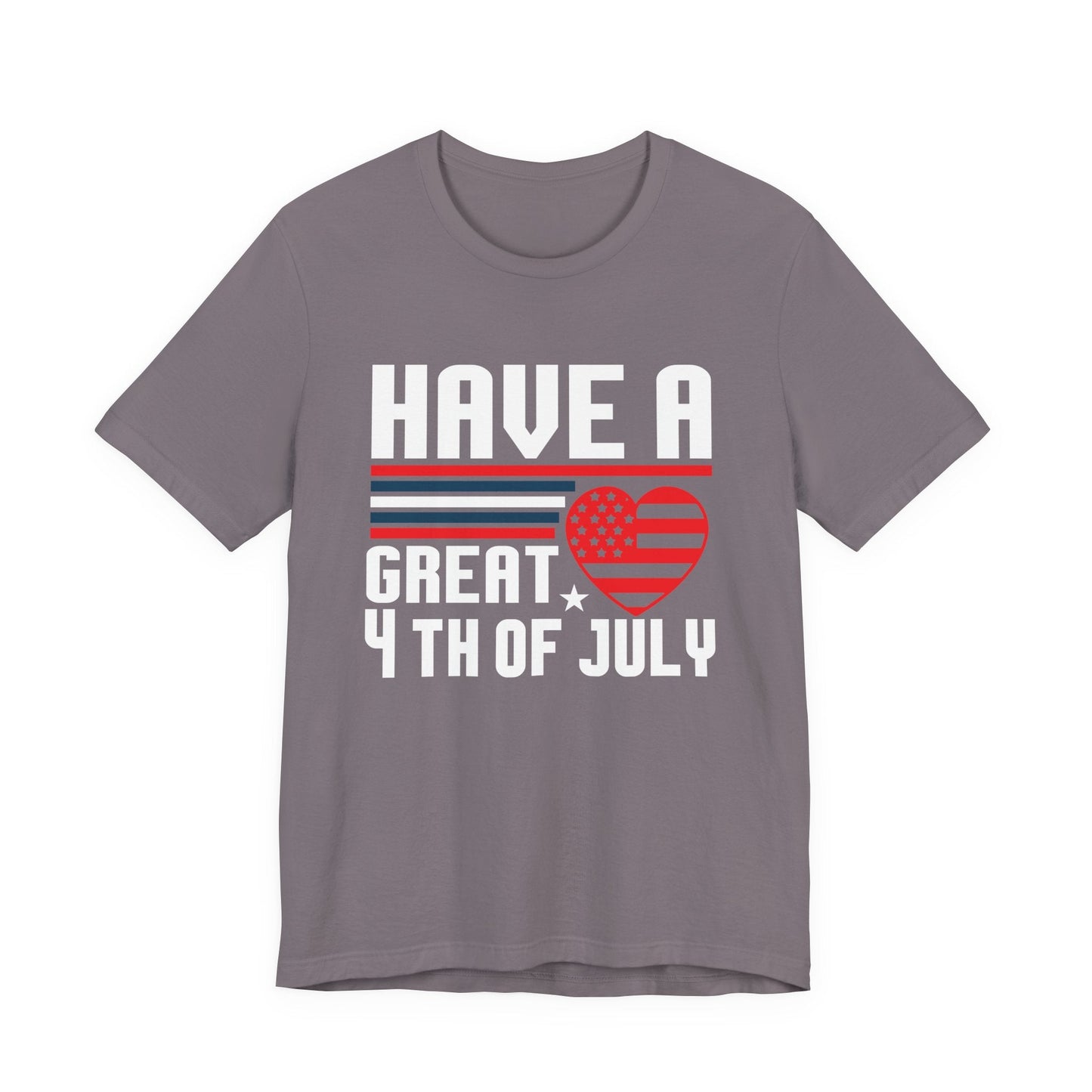 4th of July American Flag Graphic Unisex Cotton T-Shirt 020