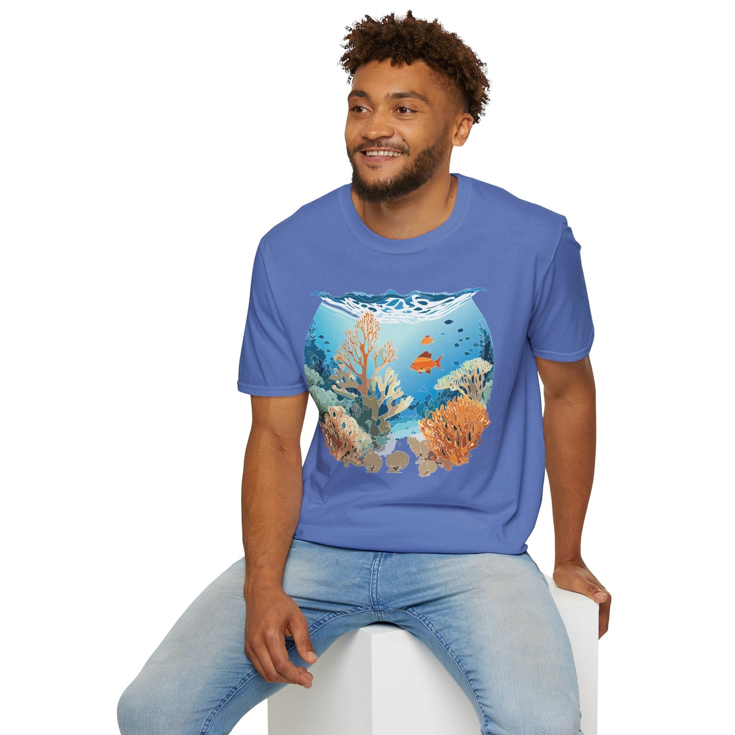 Ocean Tee Shirt Unisex Gildan Softstyle Cotton Tee Shirt 64000 Lightweight Breathable Comfort