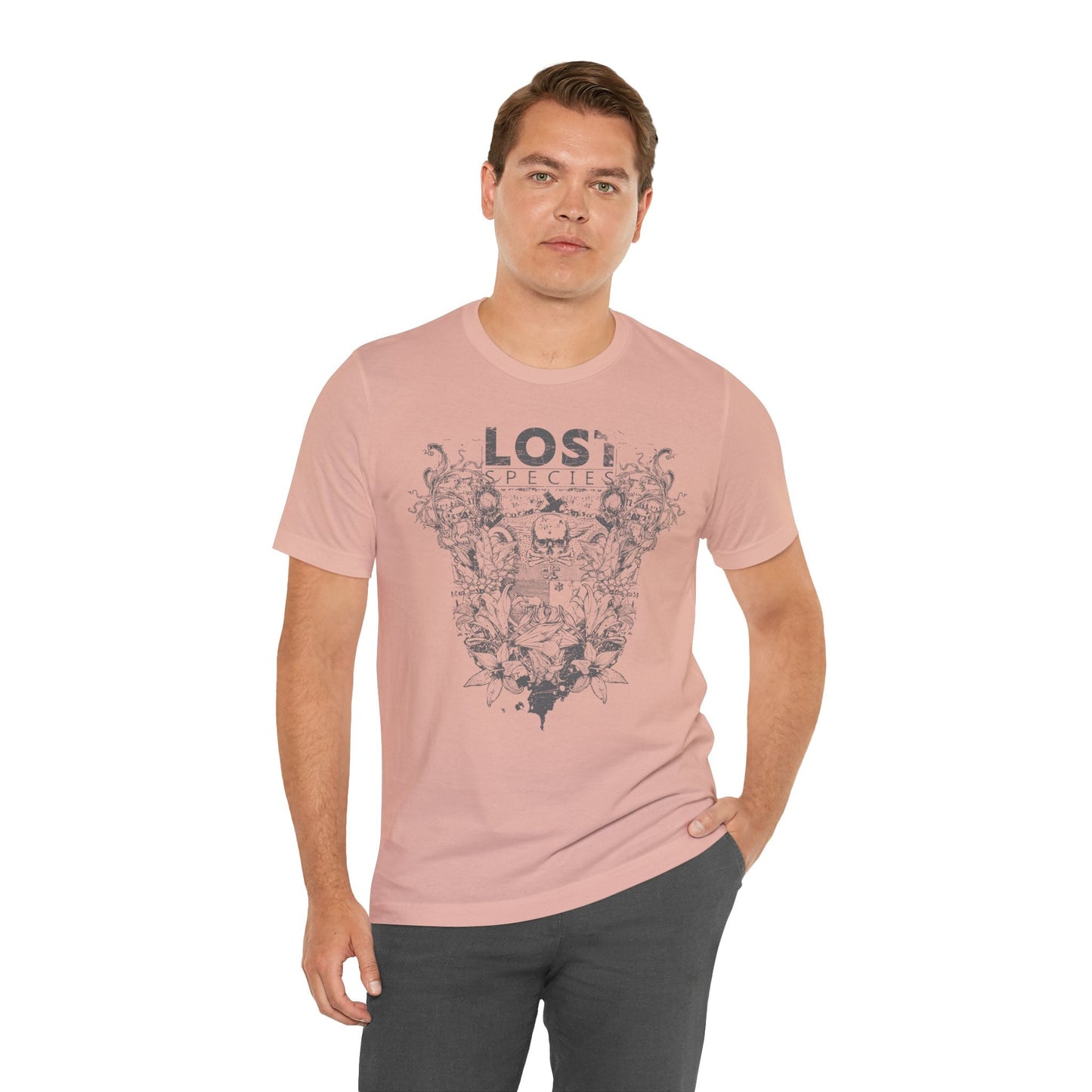 Lost Species Tee Floral Wildlife Illustration Rock Band T-Shirt A-7