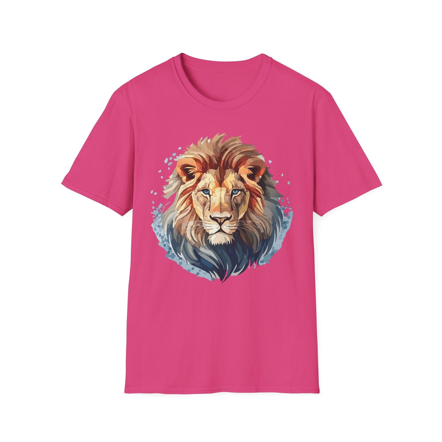 Unisex Lion Shirt Gildan Softstyle 64000 Tee 100 Percent Ring Spun Cotton