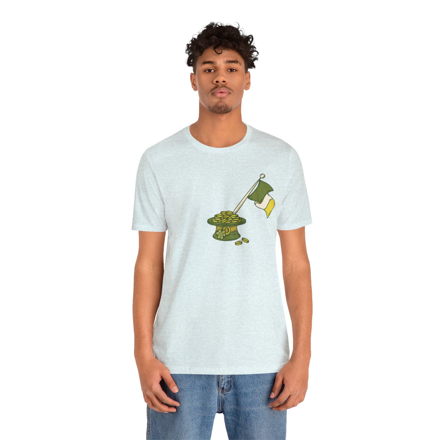 Unisex Cotton Tee Shirt with Lucky Prints