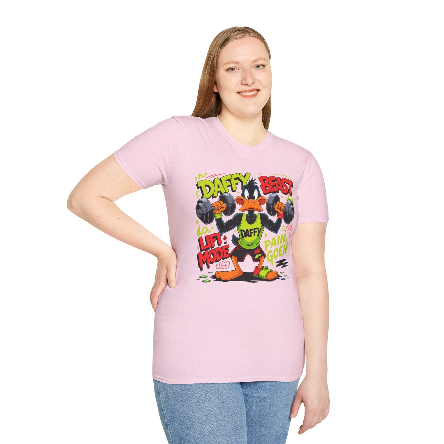 Cartoon T Shirt Funny Animals Print Unisex Animation Tee Gildan Softstyle 64000