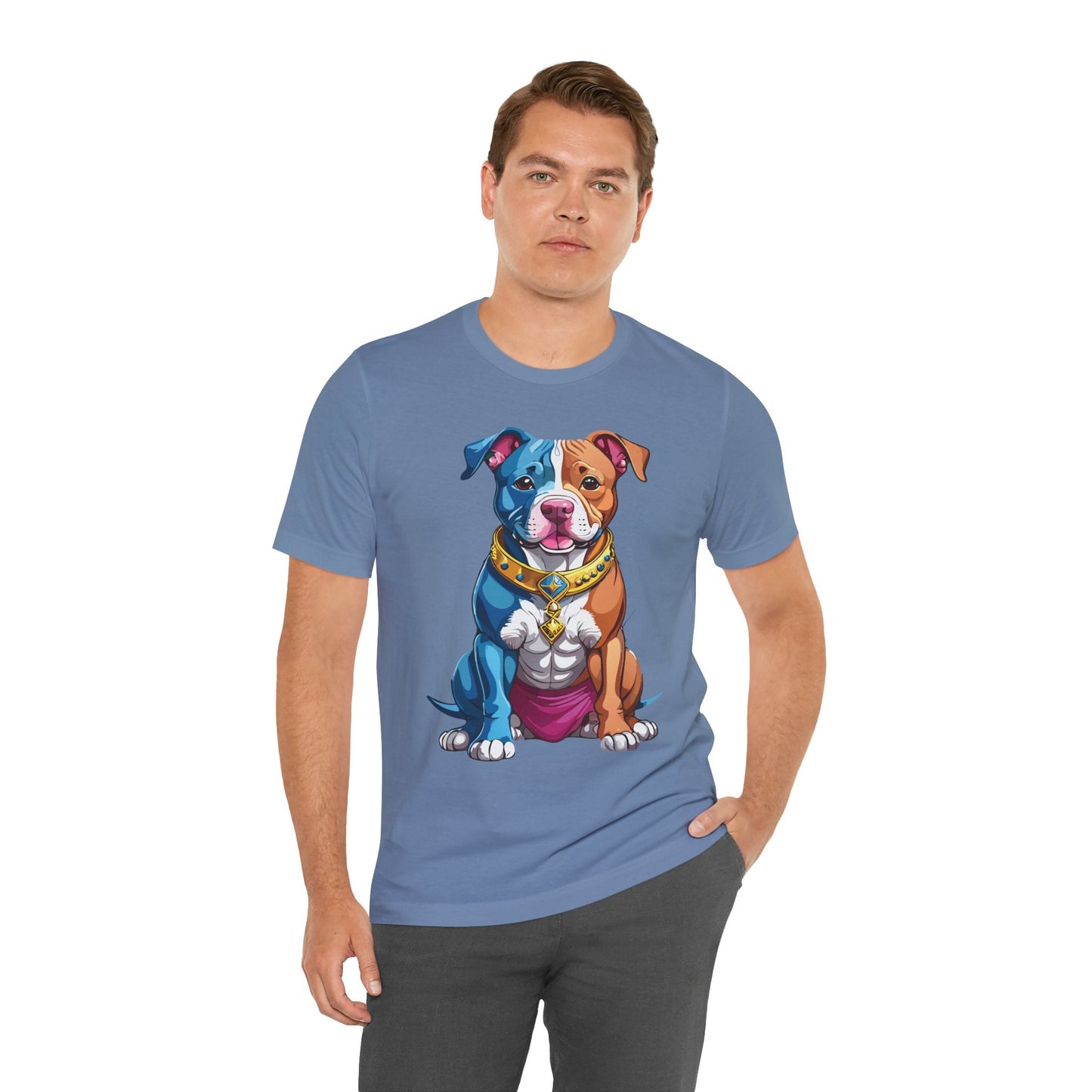 Unisex Animal Shirt Art Design Tee With Wild Animals Print Short Sleeve Jersey Tee