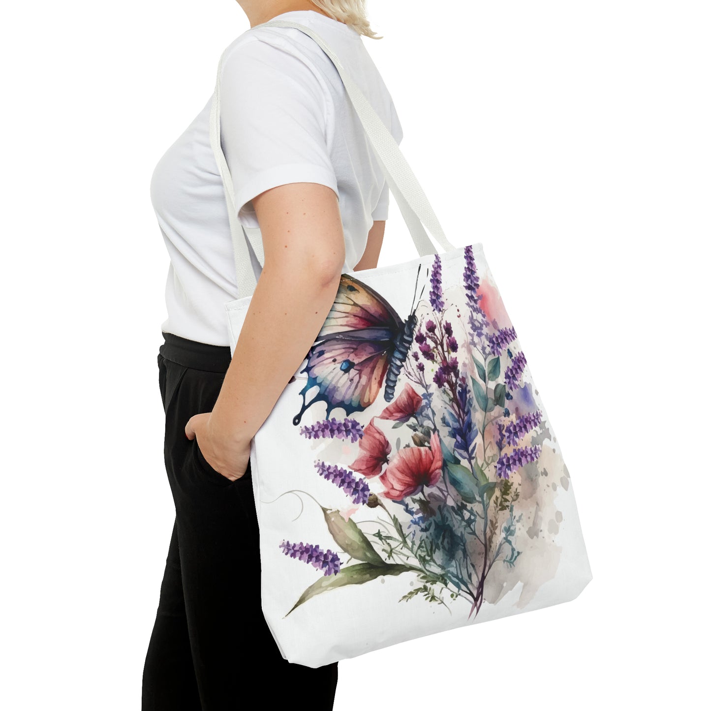 Canvas Bag with Butterfly Prints