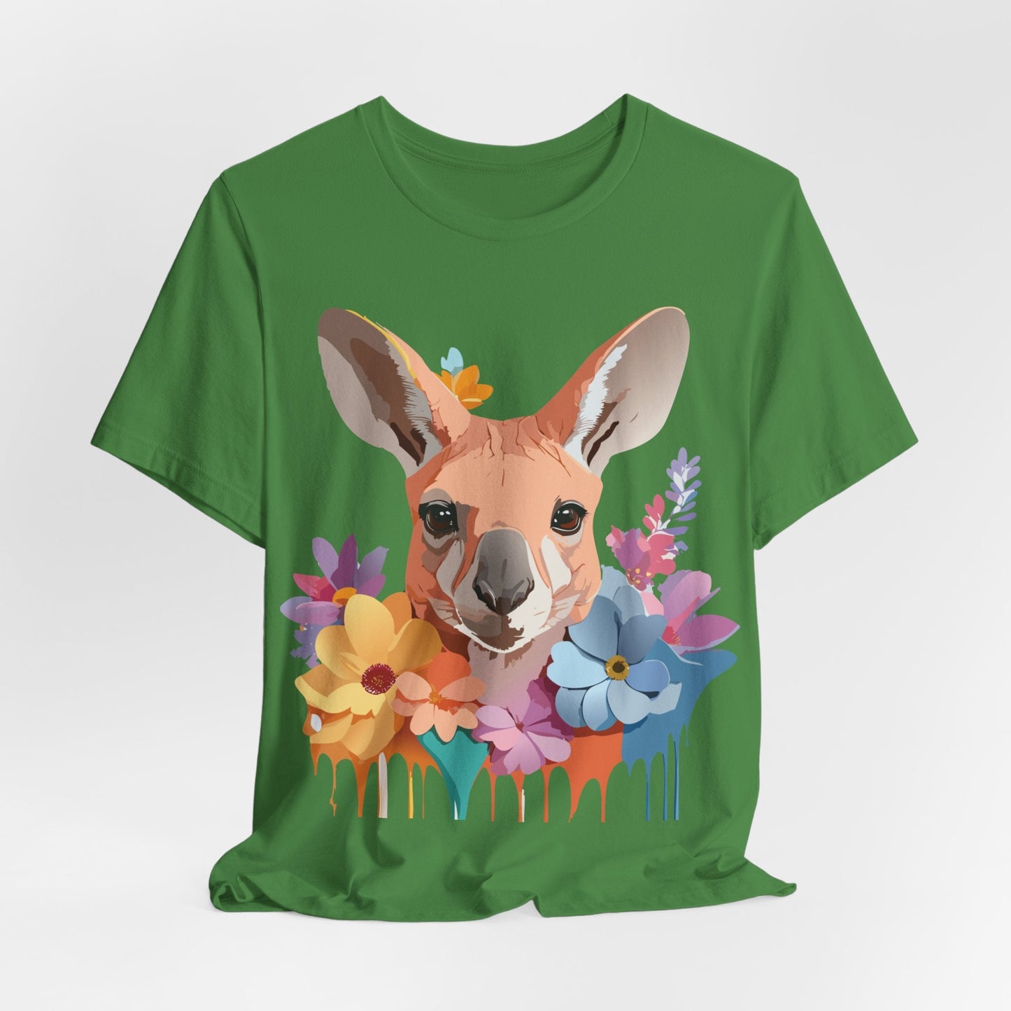 Adelpha Unisex Graphic Tee Kangaroo Art Design Short Sleeve Shirt Premium Vintage Inspired Comfort