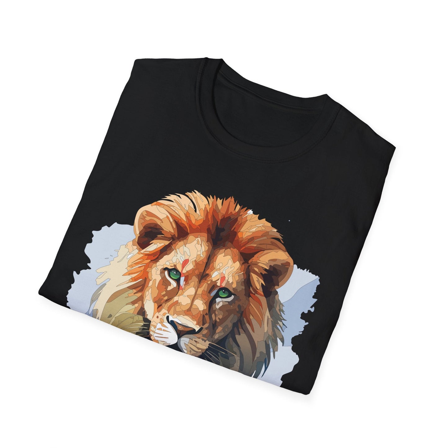Lion Shirt Unisex Animal Tee Softstyle Gildan 64000 100 Percent Ring Spun Cotton