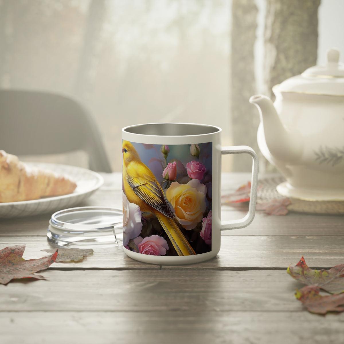 22 Art Design Insulated Coffee Mug Clear Lid 10oz Insulated Coffee Mug 10oz