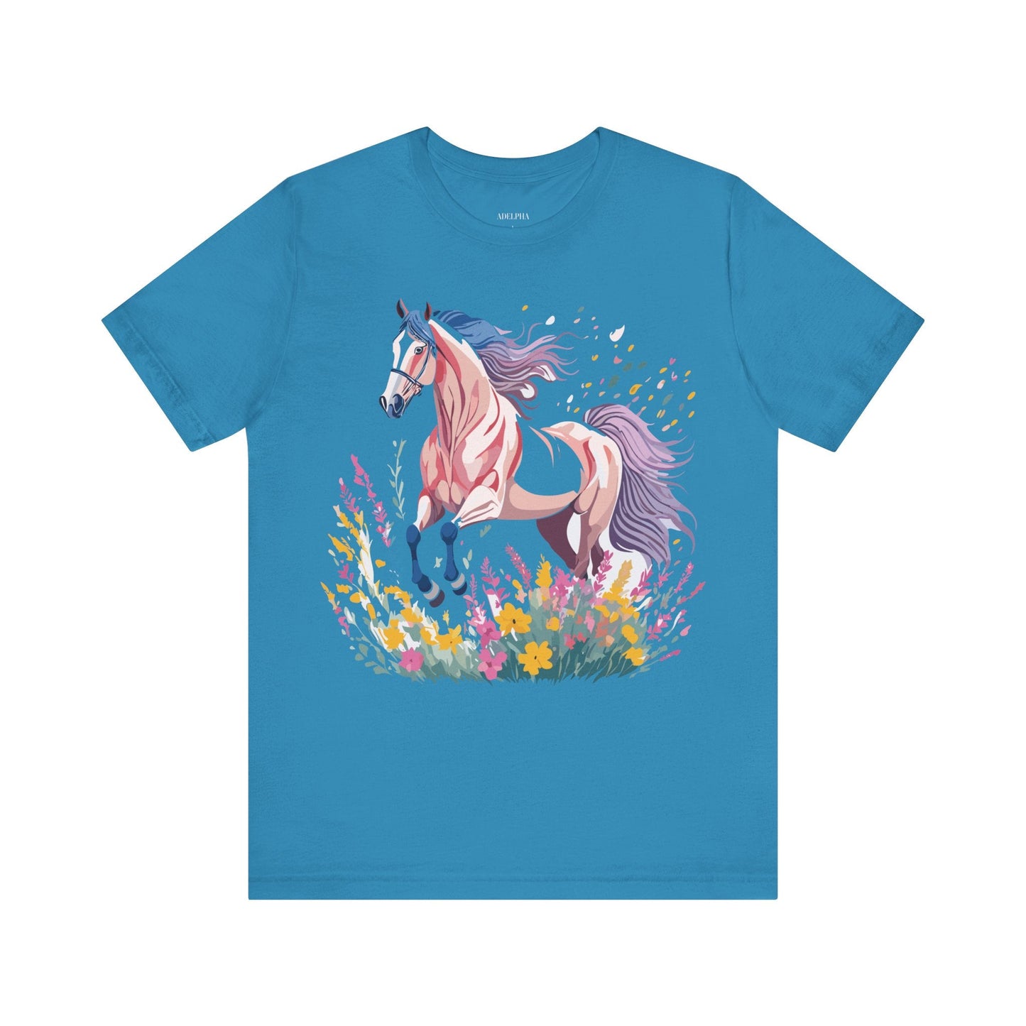 Horse Graphic Tee Unisex Short Sleeve Jersey Shirt Adelpha Vintage Inspired Art Collection
