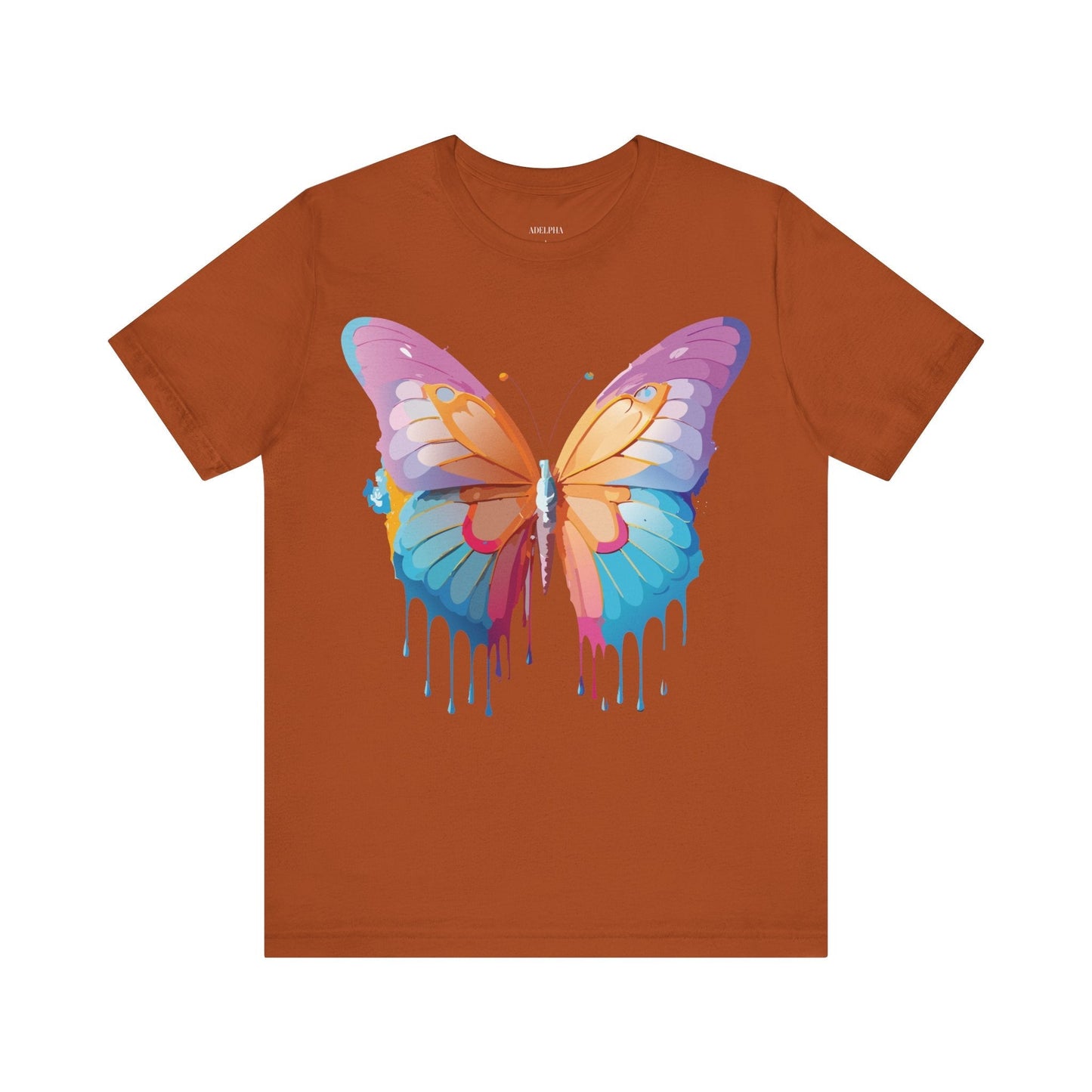 Butterfly Graphic Unisex 100 Cotton Lightweight Vintage Design Jersey Tee 90