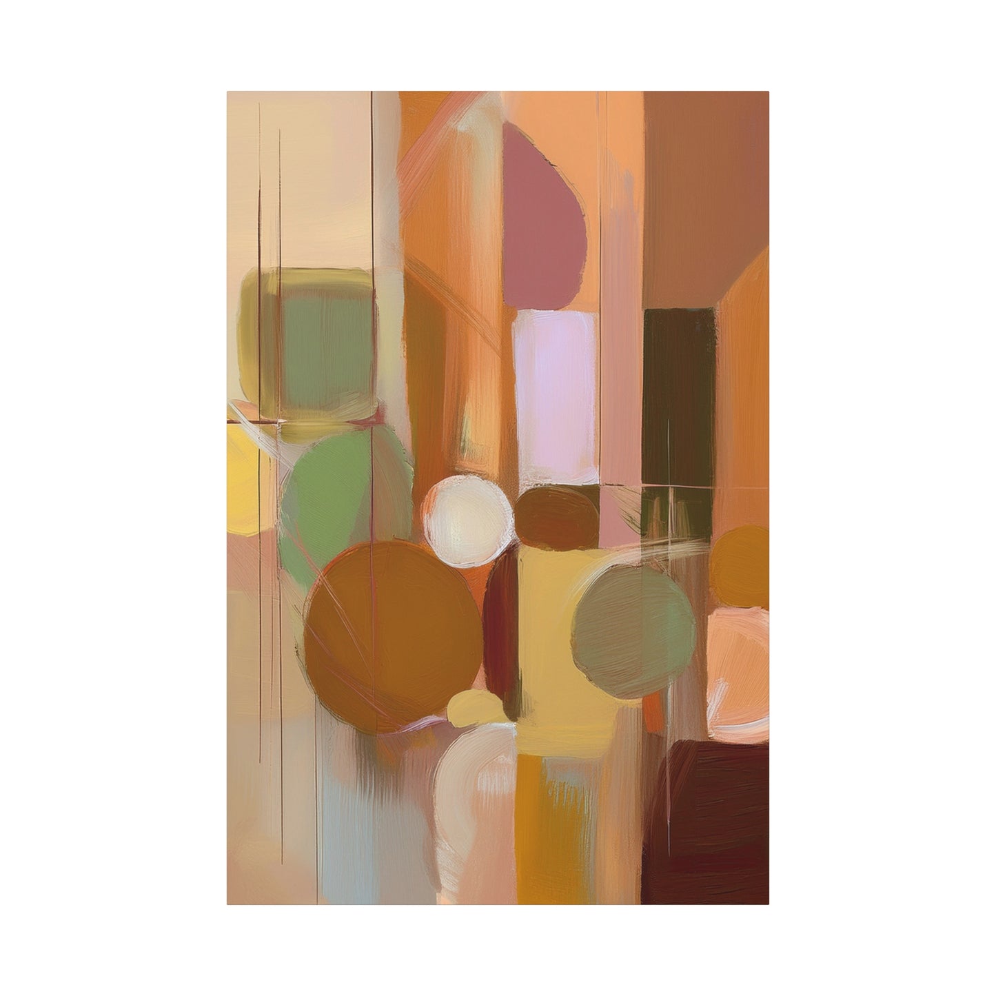 Abstract Geometric Painting Print Canvas 20x24,20x30,24x30 24x32,24x36,30x40 32x48,36x48,40x60 Pine-Wood Inner Frame ABS-53