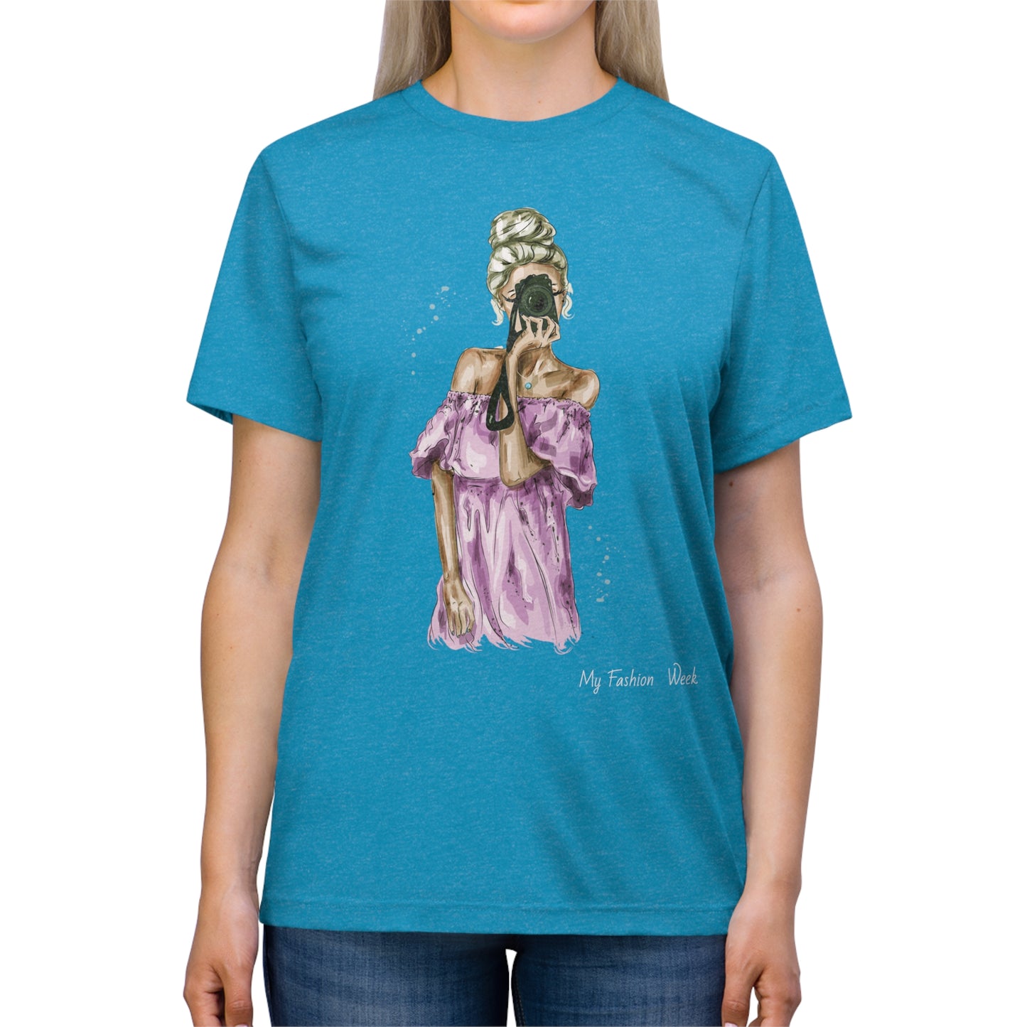 Tri-blend Tee Shirt with Art Design