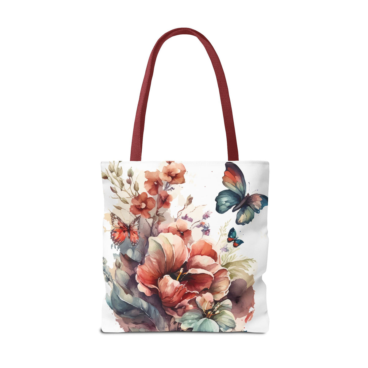 Bolsa de lona con estampado de mariposas 