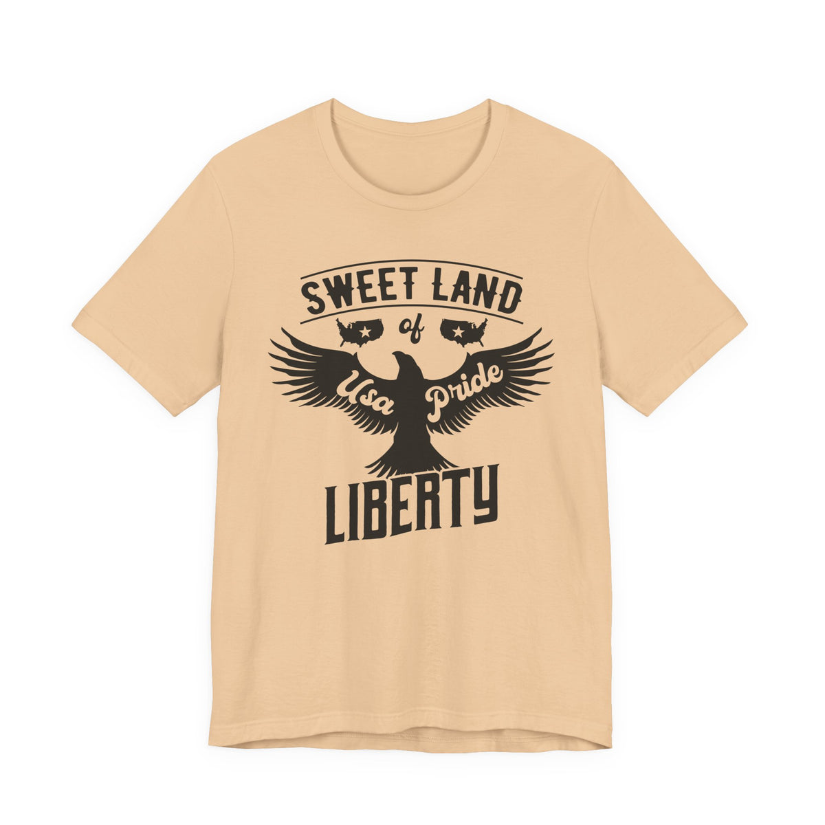 Sweet Land of Liberty eagle graphic T-Shirt USA pride typography Unisex Cotton a4