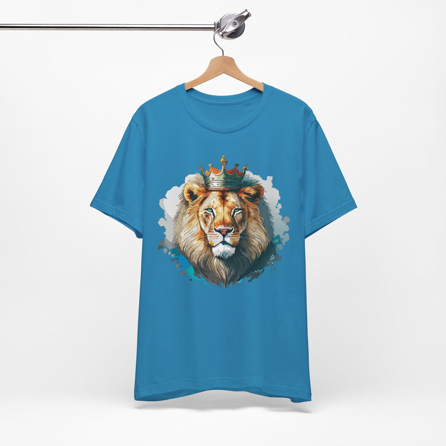 Unisex King Lion Tee, Animal Shirt, Tee Shirt with Lion, Crown T-Shirt, Animal King Tees, Crown Shirt, Safari T-Shirt 3