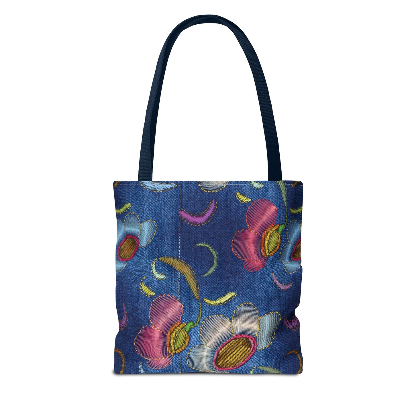 Denim Fabric Imitation Print Unisex Canvas Bag Poly Spun 3 Sizes Tote Bag 165