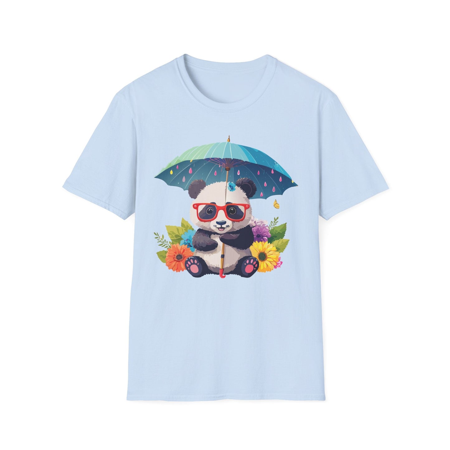 Panda Shirt Unisex Tee 100 Percent Ring Spun Cotton Softstyle Gildan 64000 Animal Print