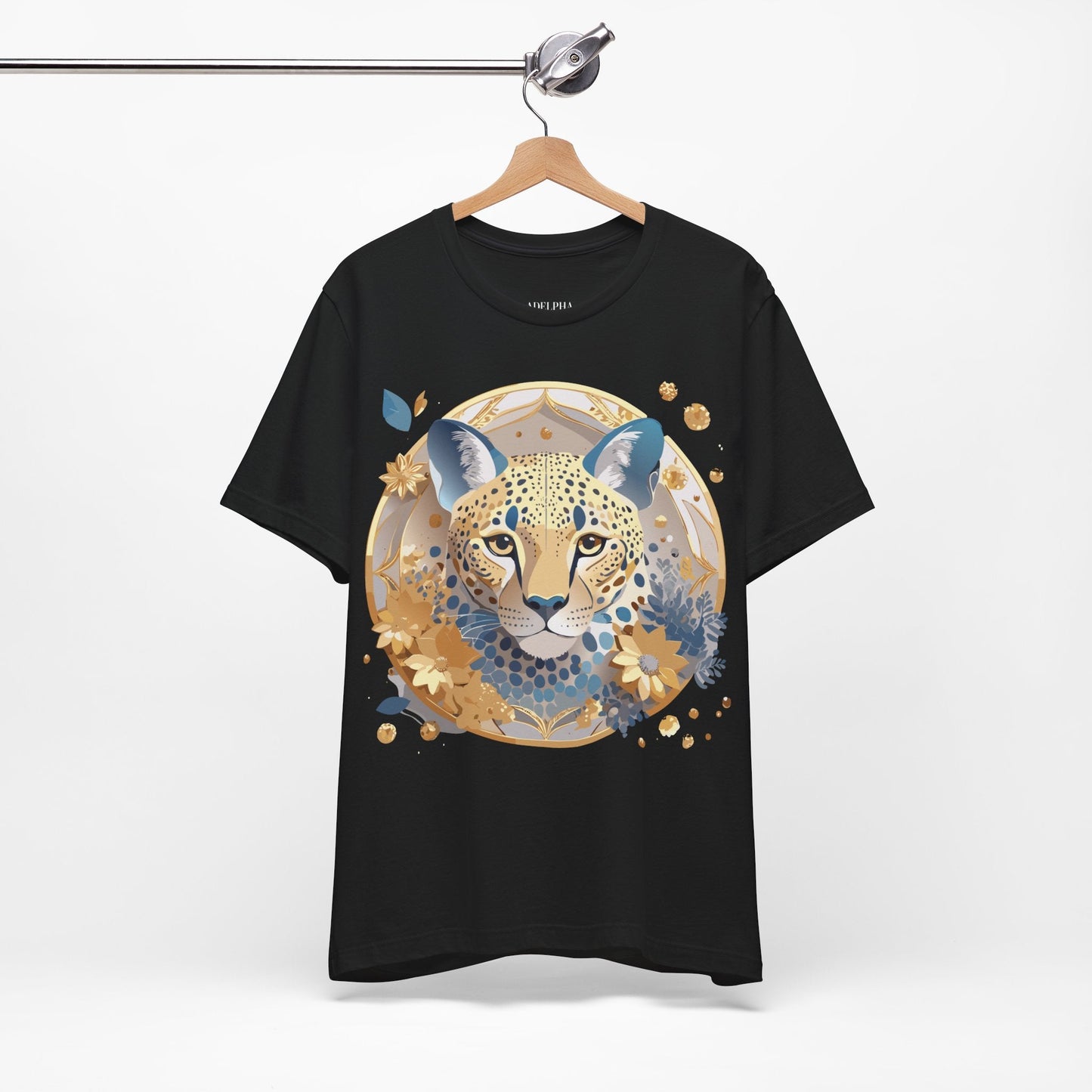 Adelpha Medallion Graphic Tee Unisex Short Sleeve Vintage Inspired Art Design Premium Cotton Jersey
