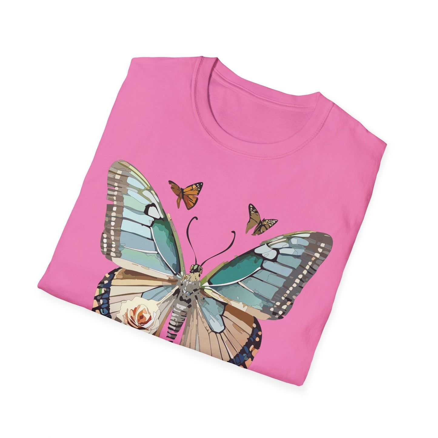 Butterfly Shirt Unisex T Shirt Monarch Print Softstyle Premium Gildan 64000 Cotton Tee