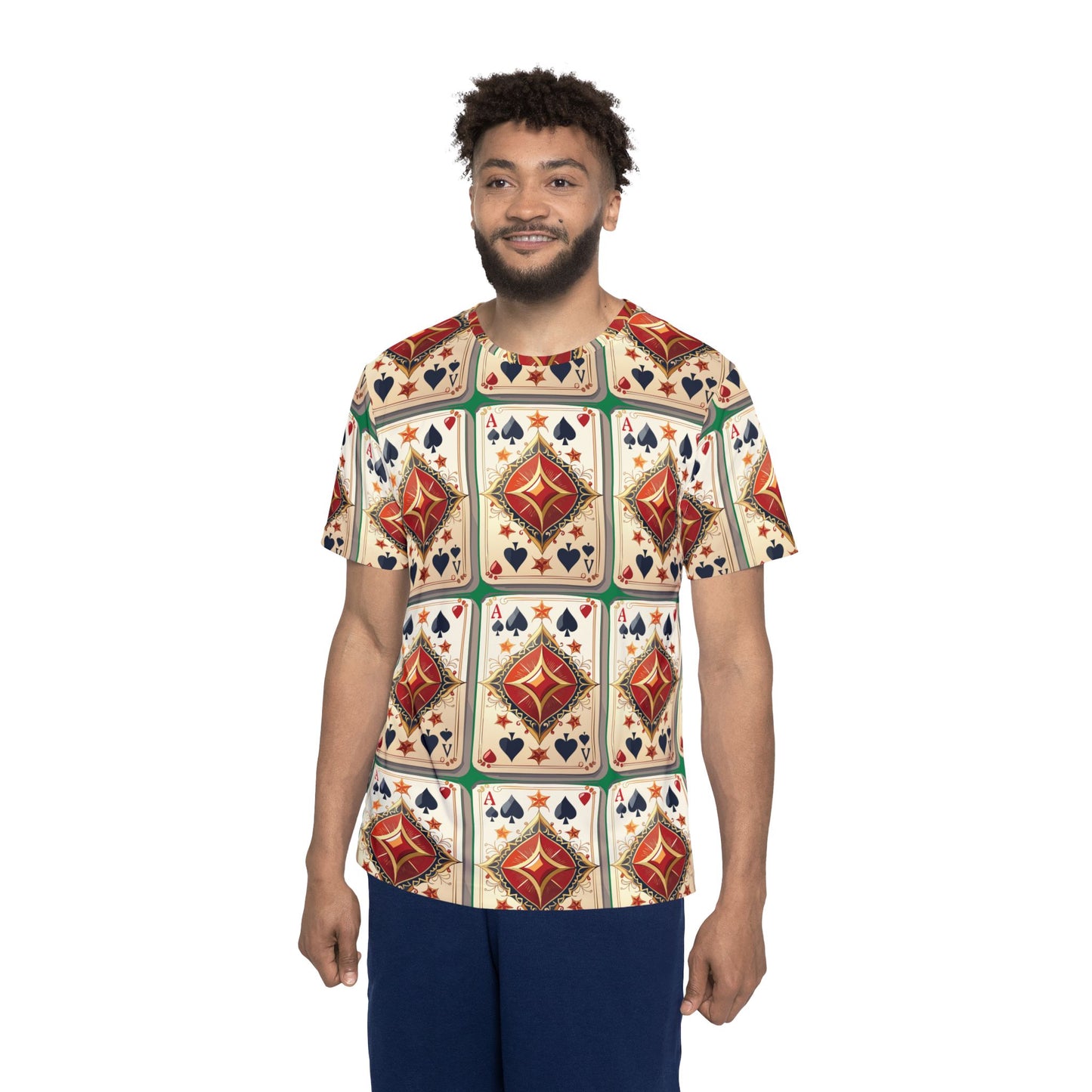 2-Ace Spades Graphic T-Shirt, Art Design Poly Shirt, All Over Print Graphic Tee, Playing Cards T-Shirt, Playing Cards Tees