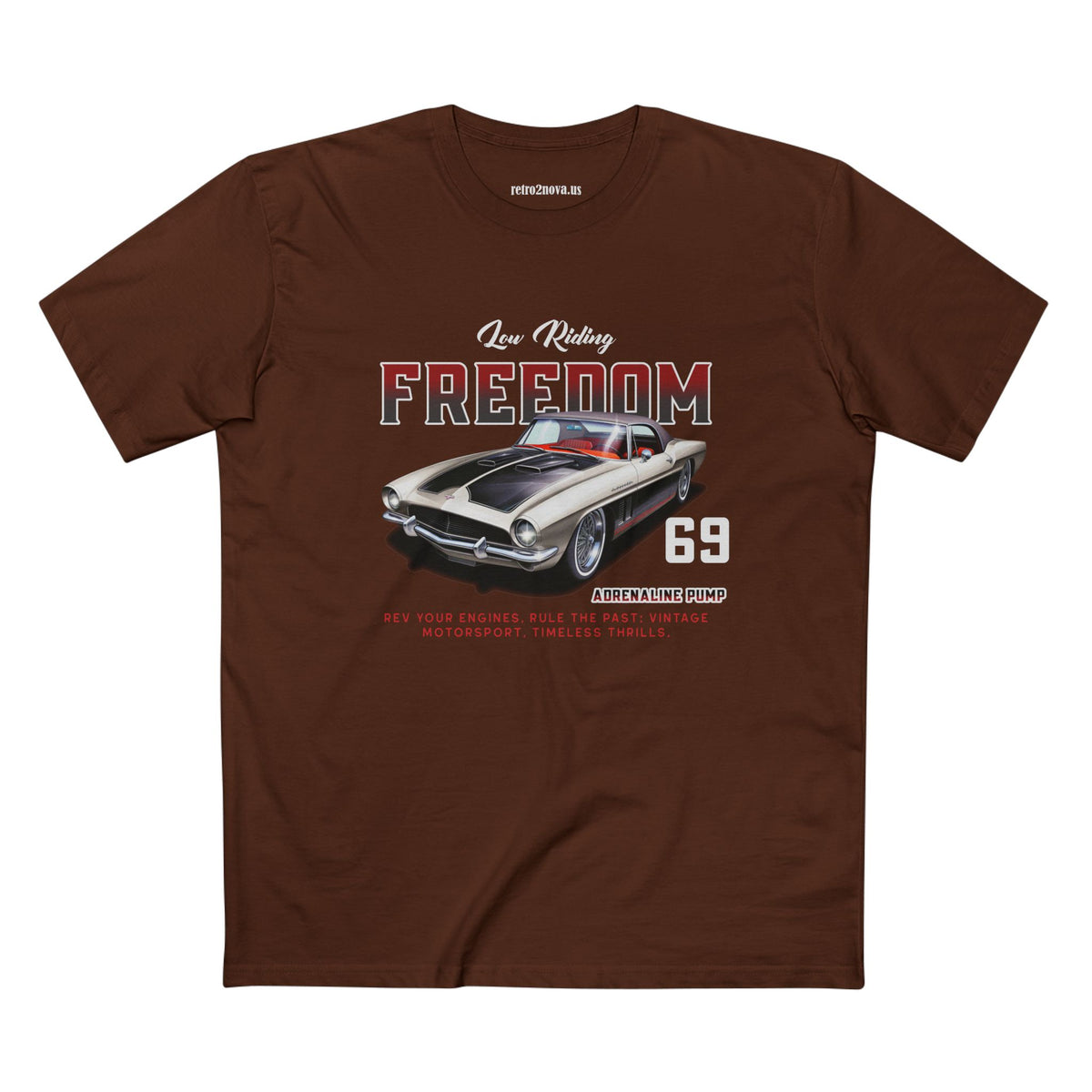 Retro Car Vintage Graphic Tee Staple Unisex 100 Cotton Tee Shirt - RC-8