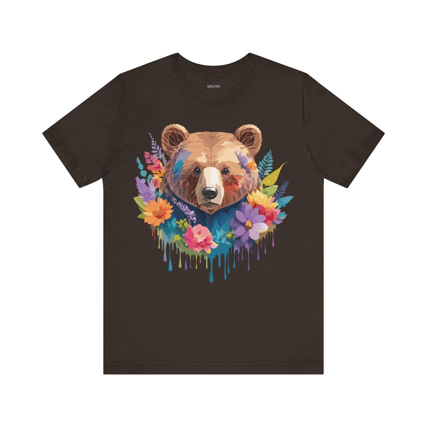 Bear Graphic Unisex 100 Cotton Short Sleeve Art Design Vintage T-Shirt 3