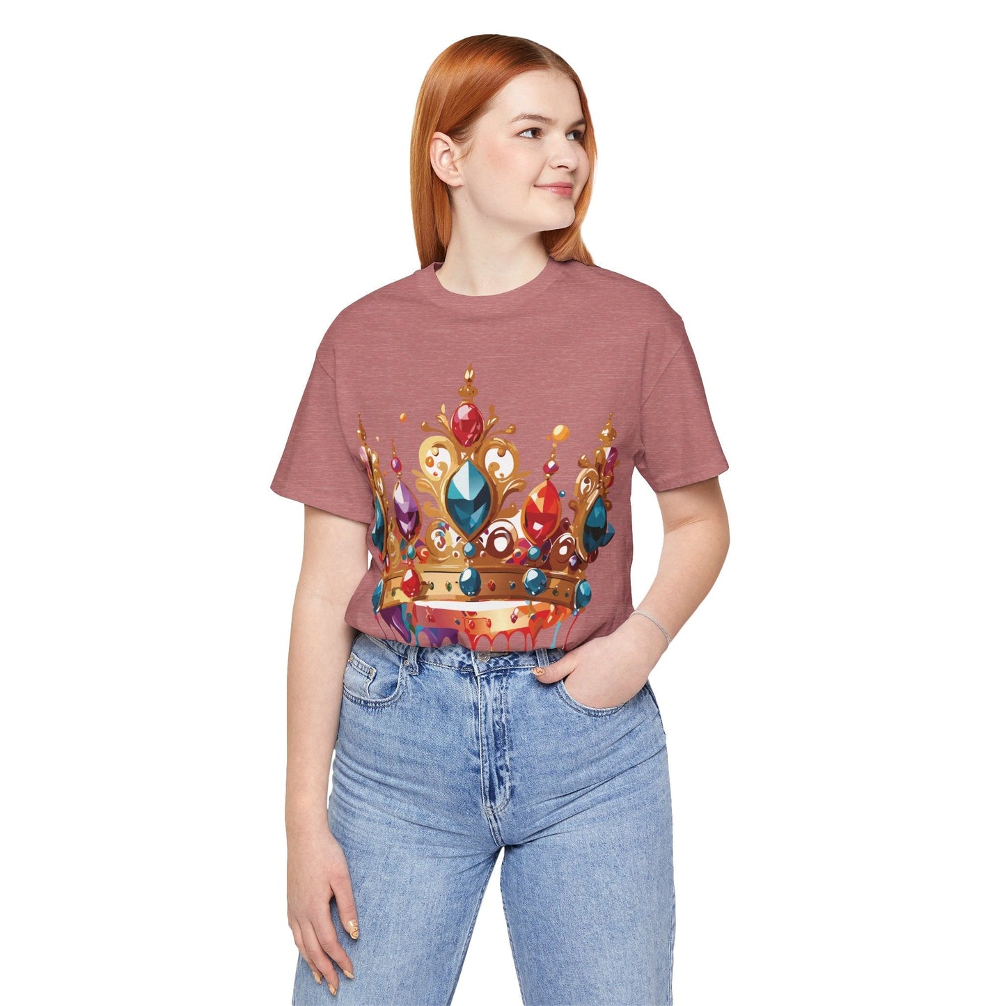 Adelpha Vintage Inspired Graphic Tee Crown Shirt Unisex Short Sleeve Art Design Edition