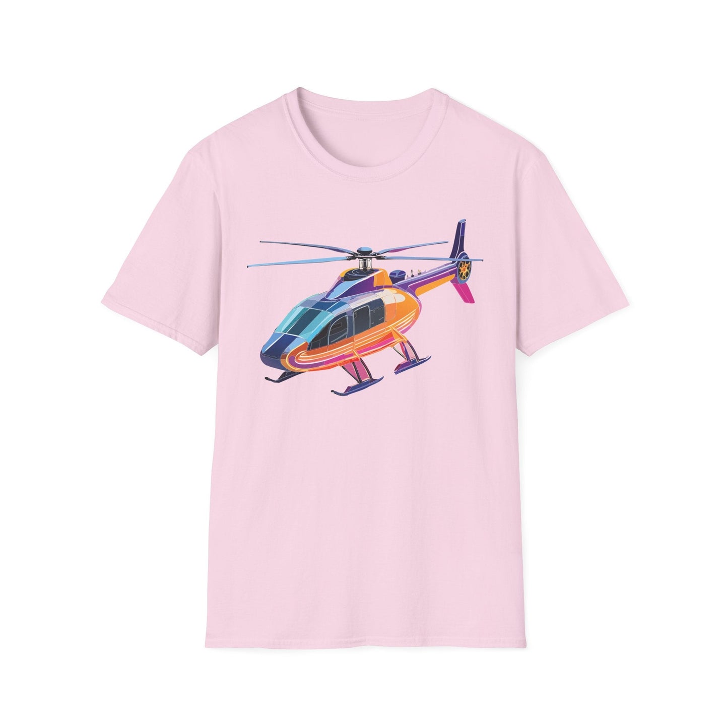 Chopper Helicopter Shirt Unisex Tee Gildan Softstyle 64000 Lightweight 100 Percent Cotton