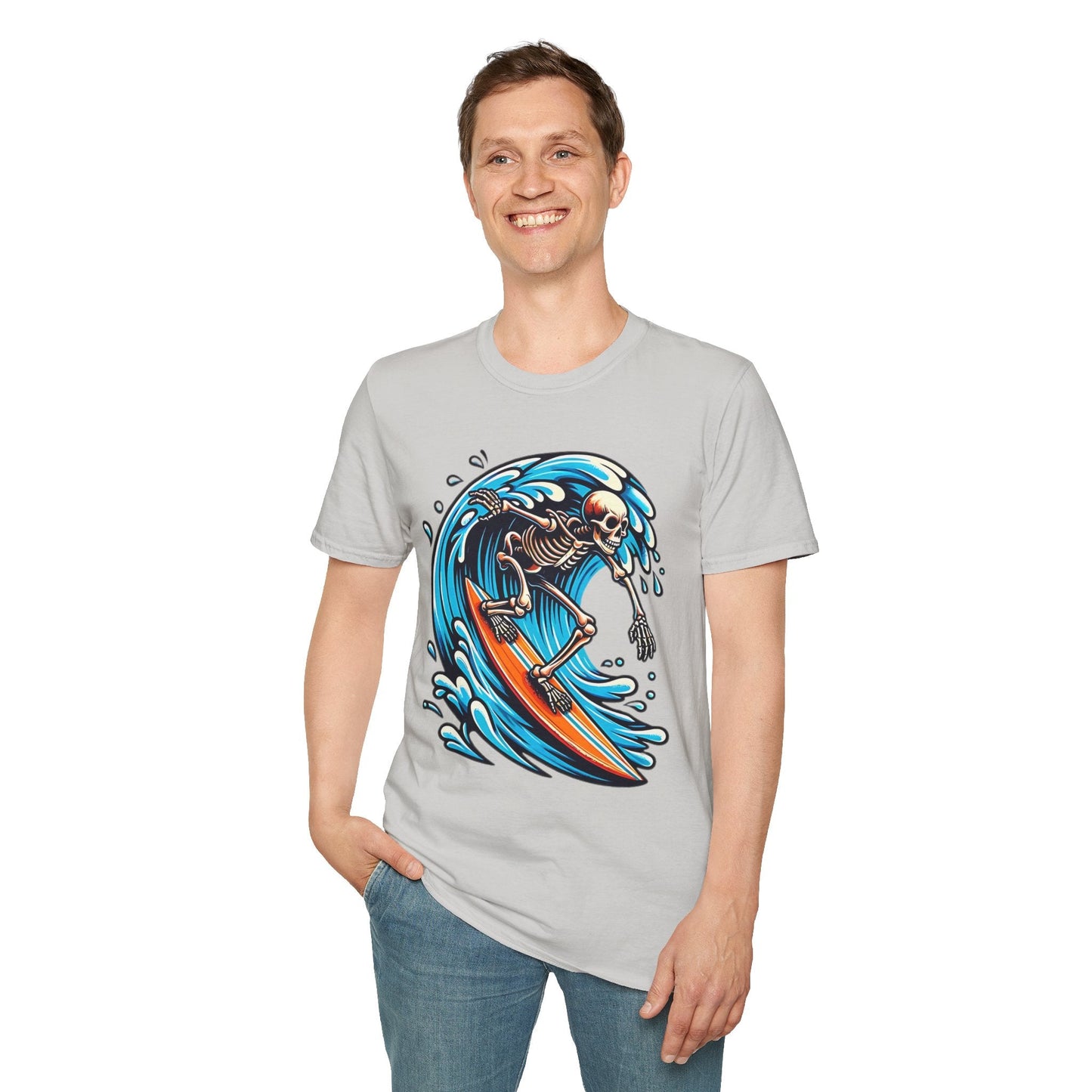 Skull Graphic Unisex Cotton T-shirt with Skeleton Artwork Design 10