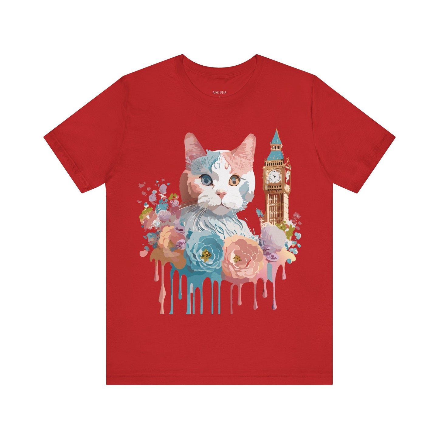 Unisex Cat Graphic Tee With Vintage Inspired Art By Adelpha Brand