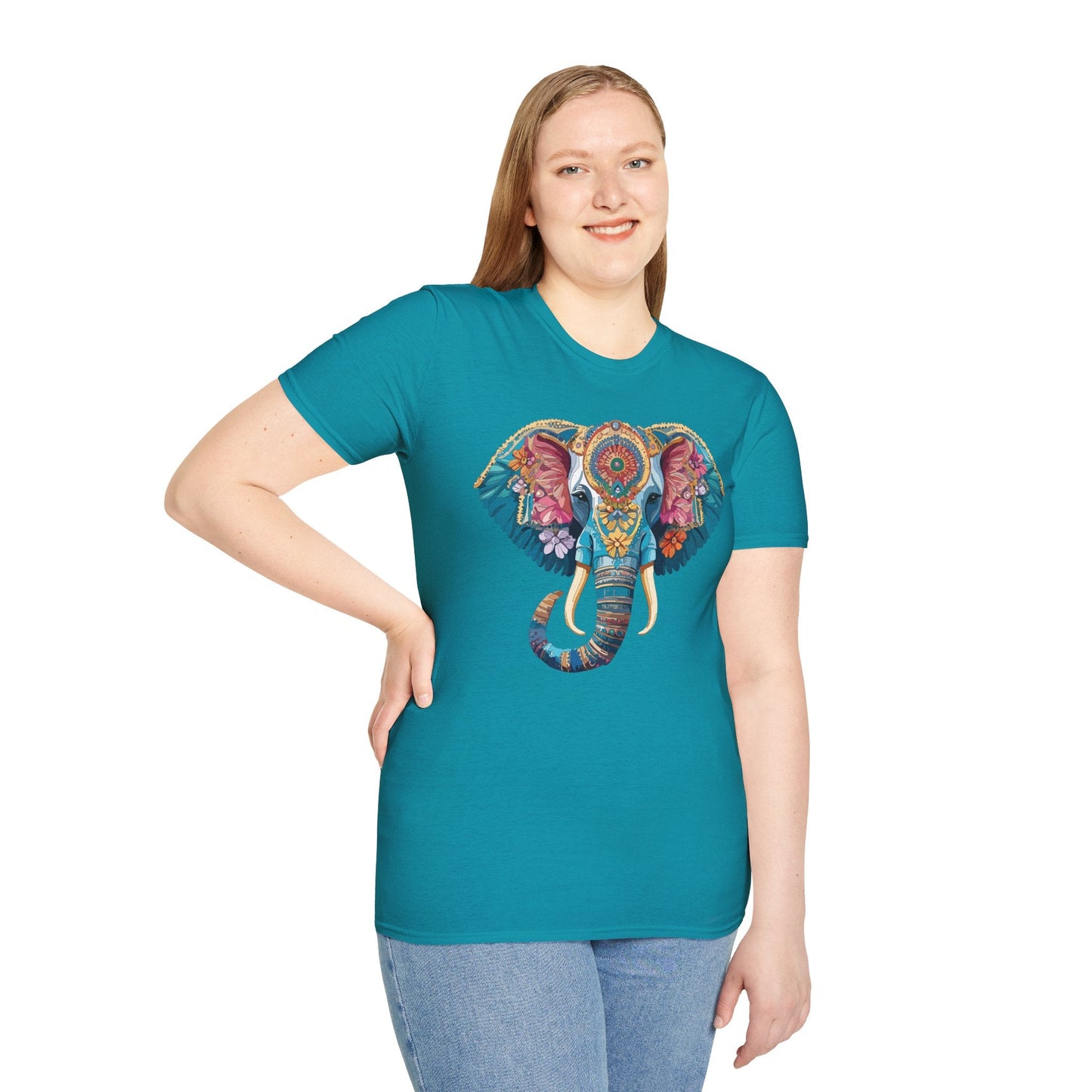 Unisex Elephant Graphic T Shirt Cartoon Elephant Tee Gildan Softstyle 64000 Premium Cotton