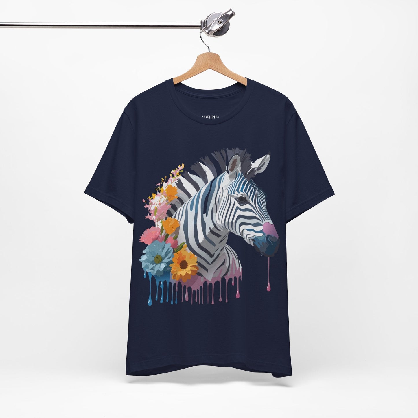 Adelpha Zebra Graphic T Shirt Unisex Vintage Inspired Art Short Sleeve Premium Soft Cotton