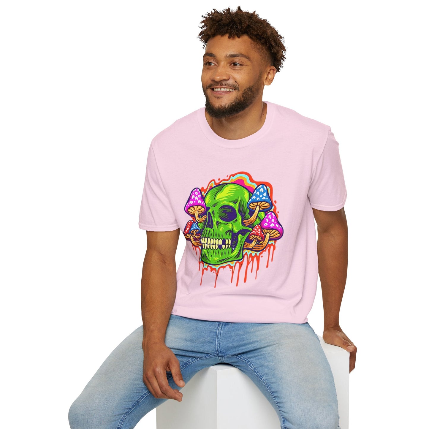 Skull Tee Shirt Unisex Skeleton Shirt With Skull Design Gildan Softstyle 64000 Cotton Tee